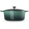imageLe Creuset Enameled Cast Iron Signature Round Dutch Oven with Lid 55 Quart ShallotArtichaut