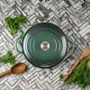 imageLe Creuset Enameled Cast Iron Signature Round Dutch Oven with Lid 55 Quart ShallotArtichaut