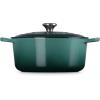 imageLe Creuset Enameled Cast Iron Signature Round Dutch Oven with Lid 55 Quart ShallotArtichaut