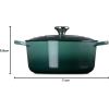 imageLe Creuset Enameled Cast Iron Signature Round Dutch Oven with Lid 55 Quart ShallotArtichaut