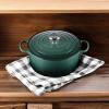 imageLe Creuset Enameled Cast Iron Signature Round Dutch Oven with Lid 55 Quart ShallotArtichaut