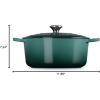 imageLe Creuset Enameled Cast Iron Signature Round Dutch Oven with Lid 55 Quart ShallotArtichaut