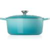 imageLe Creuset Enameled Cast Iron Signature Round Dutch Oven with Lid 55 Quart ShallotCaribbean