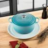 imageLe Creuset Enameled Cast Iron Signature Round Dutch Oven with Lid 55 Quart ShallotCaribbean