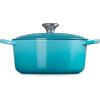 imageLe Creuset Enameled Cast Iron Signature Round Dutch Oven with Lid 55 Quart ShallotCaribbean
