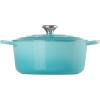 imageLe Creuset Enameled Cast Iron Signature Round Dutch Oven with Lid 55 Quart ShallotCaribbean