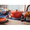imageLe Creuset Enameled Cast Iron Signature Round Dutch Oven with Lid 55 Quart ShallotFlame