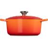 imageLe Creuset Enameled Cast Iron Signature Round Dutch Oven with Lid 55 Quart ShallotFlame