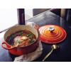 imageLe Creuset Enameled Cast Iron Signature Round Dutch Oven with Lid 55 Quart ShallotFlame