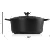 imageLe Creuset Enameled Cast Iron Signature Round Dutch Oven with Lid 55 Quart ShallotLicorice