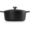 imageLe Creuset Enameled Cast Iron Signature Round Dutch Oven with Lid 55 Quart ShallotLicorice