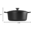 imageLe Creuset Enameled Cast Iron Signature Round Dutch Oven with Lid 55 Quart ShallotLicorice