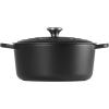imageLe Creuset Enameled Cast Iron Signature Round Dutch Oven with Lid 55 Quart ShallotLicorice