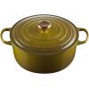 imageLe Creuset Enameled Cast Iron Signature Round Dutch Oven with Lid 55 Quart ShallotOlive