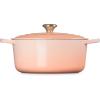 imageLe Creuset Enameled Cast Iron Signature Round Dutch Oven with Lid 55 Quart ShallotPeche