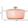 imageLe Creuset Enameled Cast Iron Signature Round Dutch Oven with Lid 55 Quart ShallotPeche