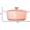 imageLe Creuset Enameled Cast Iron Signature Round Dutch Oven with Lid 55 Quart ShallotPeche