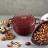 imageLe Creuset Enameled Cast Iron Signature Round Dutch Oven with Lid 55 Quart ShallotRhone