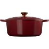 imageLe Creuset Enameled Cast Iron Signature Round Dutch Oven with Lid 55 Quart ShallotRhone