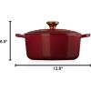 imageLe Creuset Enameled Cast Iron Signature Round Dutch Oven with Lid 55 Quart ShallotRhone