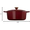 imageLe Creuset Enameled Cast Iron Signature Round Dutch Oven with Lid 55 Quart ShallotRhone