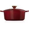 imageLe Creuset Enameled Cast Iron Signature Round Dutch Oven with Lid 55 Quart ShallotRhone