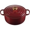 imageLe Creuset Enameled Cast Iron Signature Round Dutch Oven with Lid 55 Quart ShallotRhone