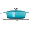 imageLe Creuset Enameled Cast Iron Signature Round Wide Dutch Oven 675 qt CaribbeanCaribbean