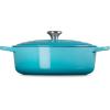 imageLe Creuset Enameled Cast Iron Signature Round Wide Dutch Oven 675 qt CaribbeanCaribbean