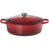 imageLe Creuset Enameled Cast Iron Signature Round Wide Dutch Oven 675 qt CaribbeanCerise