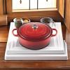 imageLe Creuset Enameled Cast Iron Signature Round Wide Dutch Oven 675 qt CaribbeanCerise