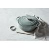 imageLe Creuset Enameled Cast Iron Signature Round Wide Dutch Oven 675 qt CaribbeanFlame