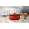 imageLe Creuset Enameled Cast Iron Signature Round Wide Dutch Oven 675 qt CaribbeanFlame