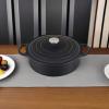 imageLe Creuset Enameled Cast Iron Signature Round Wide Dutch Oven 675 qt CaribbeanLicorice