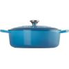 imageLe Creuset Enameled Cast Iron Signature Round Wide Dutch Oven 675 qt CaribbeanMarseille