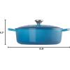 imageLe Creuset Enameled Cast Iron Signature Round Wide Dutch Oven 675 qt CaribbeanMarseille