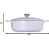 imageLe Creuset Enameled Cast Iron Signature Round Wide Dutch Oven 675 qt CaribbeanShallot
