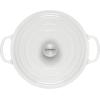 imageLe Creuset Enameled Cast Iron Signature Round Wide Dutch Oven 675 qt CaribbeanWhite