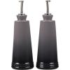 imageLe Creuset Signature Stoneware Oil ampamp Vinegar set 10 oz each Black OnyxOyster