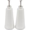 imageLe Creuset Signature Stoneware Oil ampamp Vinegar set 10 oz each Black OnyxWhite