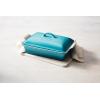 imageLe Creuset Stoneware Heritage Covered Rectangular Casserole 4 qt 12quot x 9quot CaribbeanCaribbean