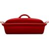 imageLe Creuset Stoneware Heritage Covered Rectangular Casserole 4 qt 12quot x 9quot CaribbeanCerise