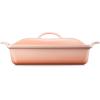 imageLe Creuset Stoneware Heritage Covered Rectangular Casserole 4 qt 12quot x 9quot CaribbeanPeche