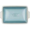 imageLe Creuset Stoneware Heritage Covered Rectangular Casserole 4 qt 12quot x 9quot CaribbeanSea Salt
