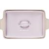 imageLe Creuset Stoneware Heritage Covered Rectangular Casserole 4 qt 12quot x 9quot CaribbeanShallot