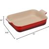 imageLe Creuset Stoneware Heritage Rectangular Dish 4 qt 12quot x 9quot Caribbean LargeCerise