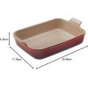 imageLe Creuset Stoneware Heritage Rectangular Dish 4 qt 12quot x 9quot Caribbean LargeCerise