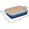 imageLe Creuset Stoneware Heritage Rectangular Dish 4 qt 12quot x 9quot Caribbean LargeMarseille