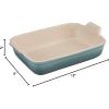 imageLe Creuset Stoneware Heritage Rectangular Dish 4 qt 12quot x 9quot Caribbean LargeSea Salt
