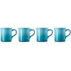 imageLe Creuset Stoneware Set of 4 Mugs 14 oz each CaribbeanCaribbean